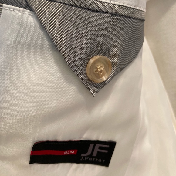 J Ferrar Brand Slim Fit White Sport Jacker - Picture 4 of 8